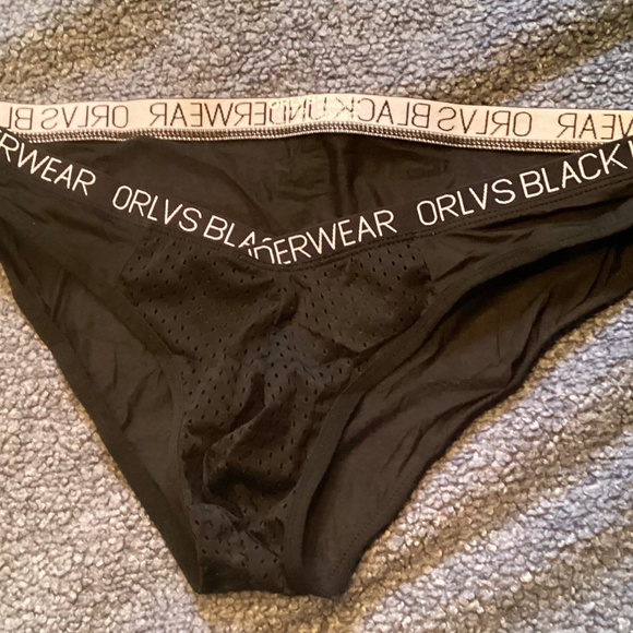 Orlvs black mesh brief, tag large but fits like medium - Picture 3 of 7